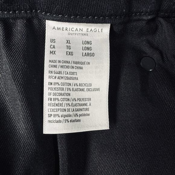 New American Eagle BFF Black Acid Skinny Stretch Jeans Women XL Tall (18,20,22) - Picture 6 of 8
